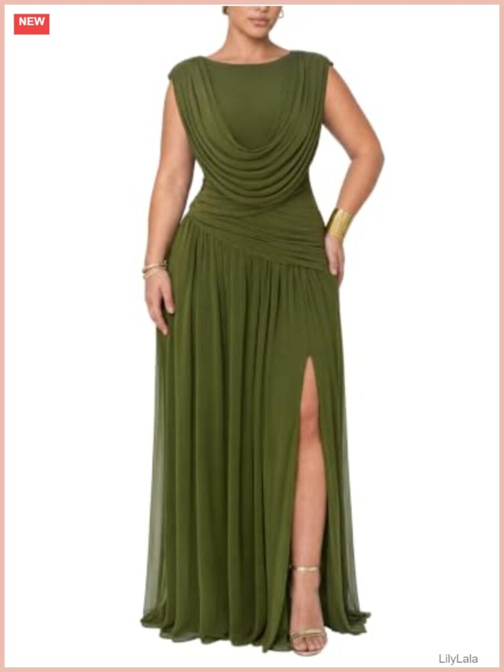 Convertible Cowl Neck Ruched Mesh Bodycon Maxi Dress Wedding Guest